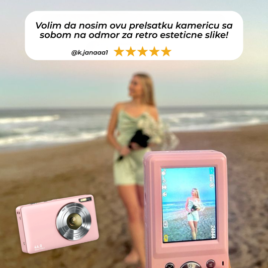 digitalni retro fotoaparat iz 2000ih + poklon za pravljenje retro fotki